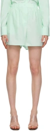 The Frankie Shop Green Lui Shorts In Menthe