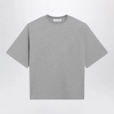 The Frankie Shop Grey Melange Hugo T-shirt With Padded Shoulders In Gray