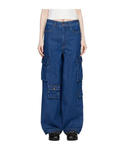 The Frankie Shop Hailey Jeans In Blue