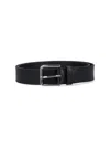 The Frankie Shop Hammered Leather Belt In Black  