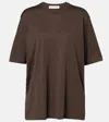 The Frankie Shop Harper Cotton Jersey T-shirt In Brown