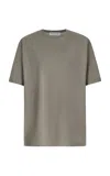 The Frankie Shop Harper Soft Organic Cotton T-shirt In Grey