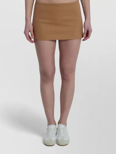 The Frankie Shop Hera Mini Skirt Regular Fit Short In Brown