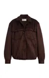 The Frankie Shop Hester Faux Suede Jacket In Multi