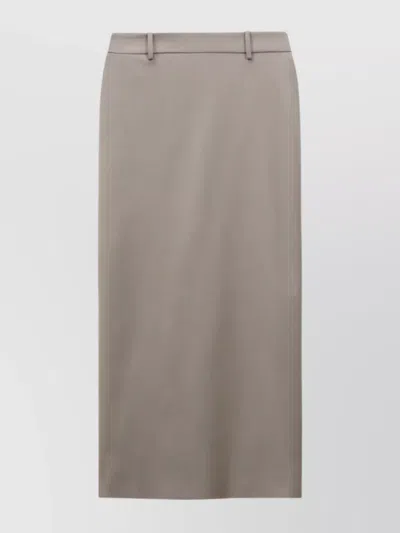 THE FRANKIE SHOP HIGH WAIST MIDI SKIRT WITH BACK SLIT
