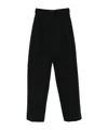 The Frankie Shop Pleated Buttoned Trousers In Black