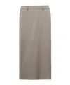 The Frankie Shop High-waisted Midi Skirt In Gray