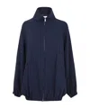 The Frankie Shop Baxter Stripe-pattern Bomber Jacket In Blue