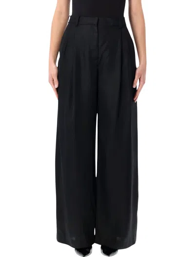 The Frankie Shop High-rise Pleated Wide-leg Trousers In Size S In Black
