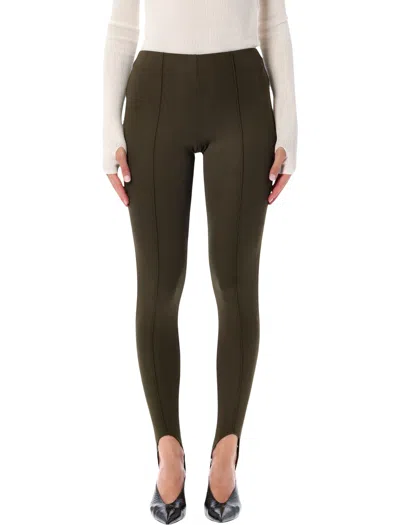 The Frankie Shop High-rise Stirrup Leggings In Verde