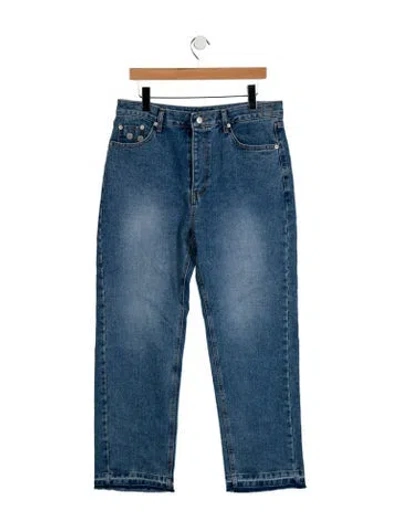 Pre-owned The Frankie Shop High-rise Straight Leg Jeans In Blue