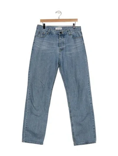 Pre-owned The Frankie Shop High-rise Straight Leg Jeans In Blue