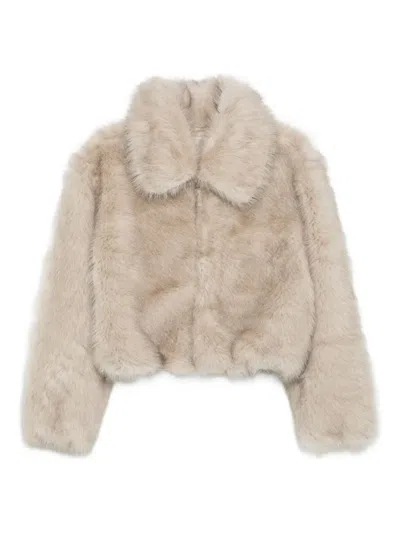 The Frankie Shop Hope Mantel Aus Faux Fur In Neutral