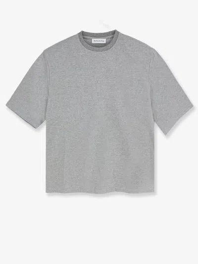 The Frankie Shop Hugo Ribbed Cotton Blend T-shirt In Gray