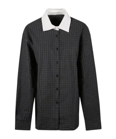 The Frankie Shop Hylan Checked Shirt In Black