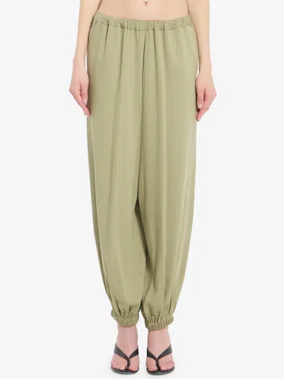 The Frankie Shop Isola Fluid Baloon Pants In Green