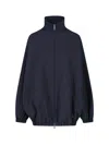 The Frankie Shop Baxter Stripe-pattern Bomber Jacket In Blue