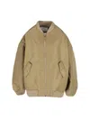 The Frankie Shop Astra Oversized Shell Bomber Jacket In Brown