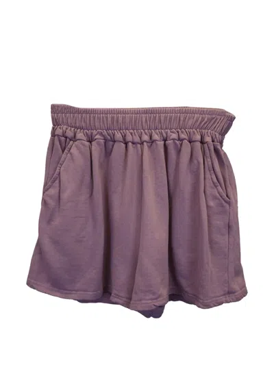 Pre-owned The Frankie Shop Jaimie Ribbed Shorts In Purple