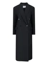 The Frankie Shop 'jane' Double-breasted Coat In Black