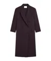 The Frankie Shop Jane Double-breasted Long Coat In Purple