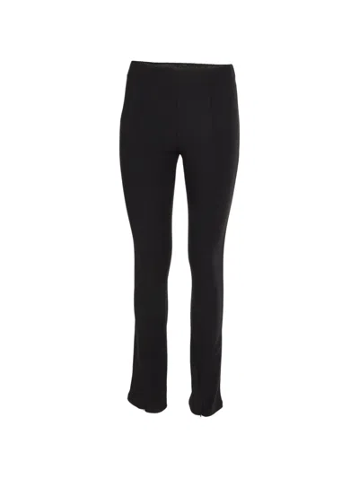 Pre-owned The Frankie Shop Jersey Regular-fit Trousers In Black