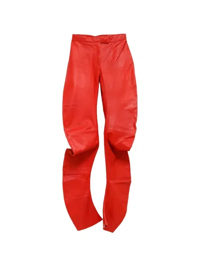 The Frankie Shop Jessa Leather Trousers In Multi