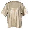 The Frankie Shop Jones Boxy Tee In Bronze Sequins In Brown