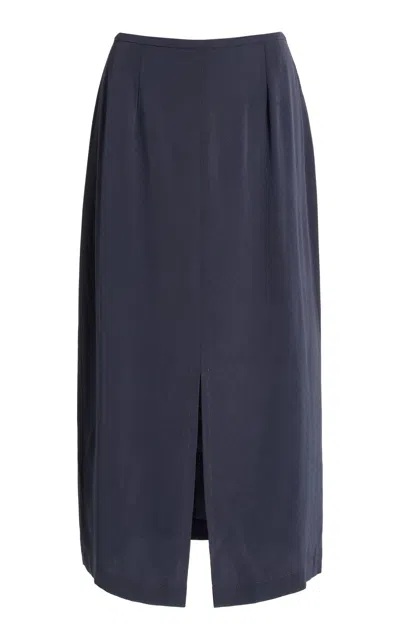 The Frankie Shop Gray Judy Midi Skirt In Light Khaki