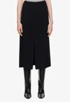 The Frankie Shop Black Judy Midi Skirt In Black
