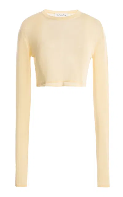The Frankie Shop Kazel  Stretch-knit Cropped Top
