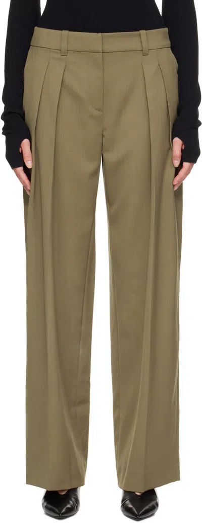 THE FRANKIE SHOP KHAKI DAYTONA TROUSERS