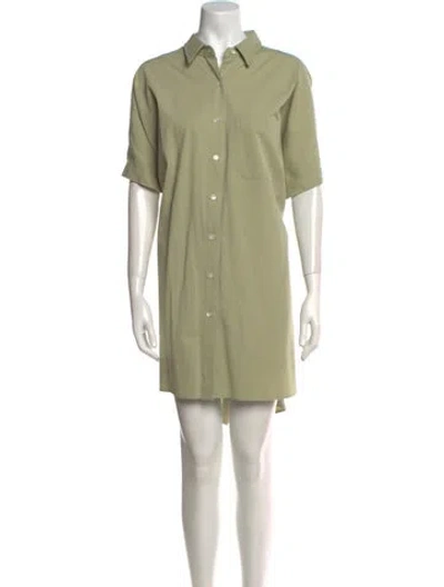 Pre-owned The Frankie Shop Knee-length Dress In Green