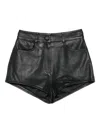 The Frankie Shop Leather Pocket Shorts In Black