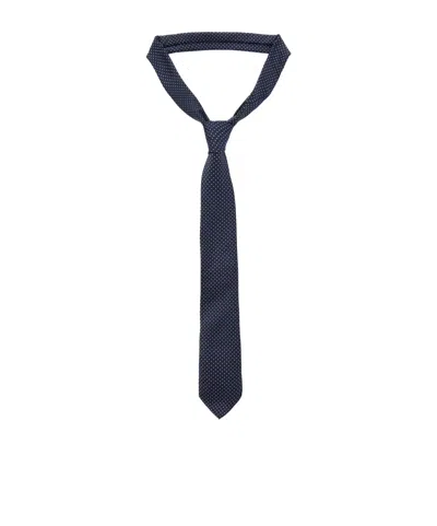 The Frankie Shop Lene Polka Dot Jacquard Tie In Blue