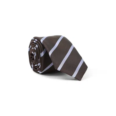 The Frankie Shop Lene Striped Tie In Brown