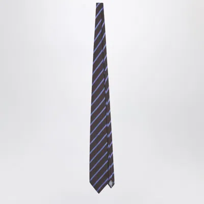 The Frankie Shop Lene Striped Tie In Brown