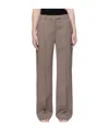The Frankie Shop Lenora Straight Trousers In Brown