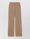 The Frankie Shop Lenora Wide Leg Trousers In Brown
