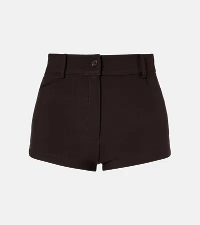 The Frankie Shop Leon High-rise Shorts In Brown