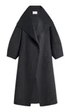 The Frankie Shop Leroy Funnel-neck Wool Coat In Multi