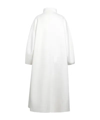 The Frankie Shop Leroy White Wool Blend High-neck Coat