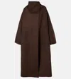 The Frankie Shop Leroy Wool-blend Coat In Brown