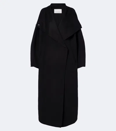 The Frankie Shop Leroy Wool-blend Coat In Black