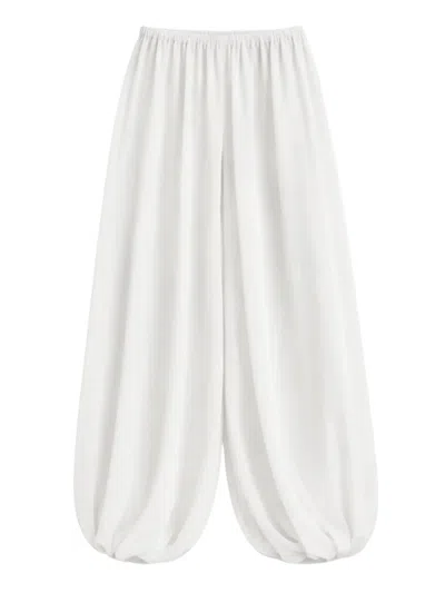 The Frankie Shop Lightweight Balloon Trousers With Elegant Detailing In White