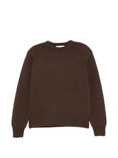 The Frankie Shop Lina Wool Knit Sweater With Shoulder Pads In Multi
