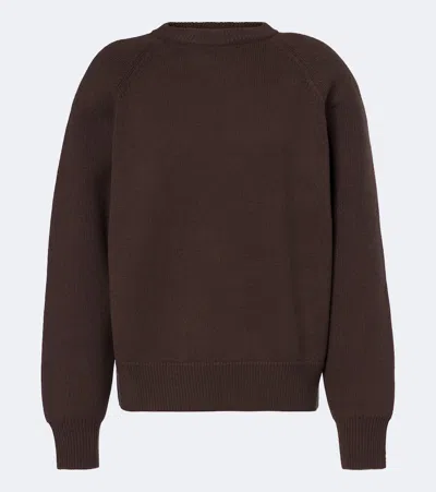 The Frankie Shop Lina Wool-blend Sweater In Brown