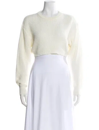 Pre-owned The Frankie Shop Linen Crew Neck Sweater W/ Tags In Neutral