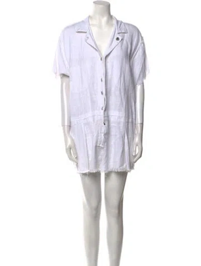 Pre-owned The Frankie Shop Linen Romper In White