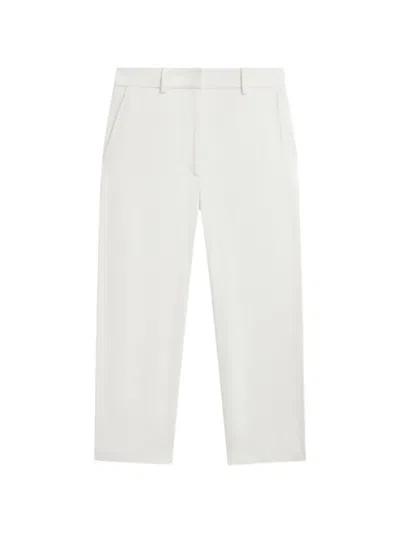 The Frankie Shop Lior Cropped Belt-loops Trousers In White